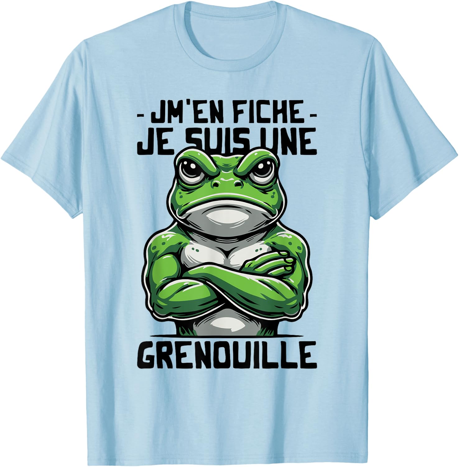 Frog Woman Girl Boy Je suis une Grenouille , white, S T-Shirt - T-Shirt | Light Blue