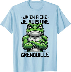 Frog Woman Girl Boy Je suis une Grenouille , white, S T-Shirt - T-Shirt | Light Blue