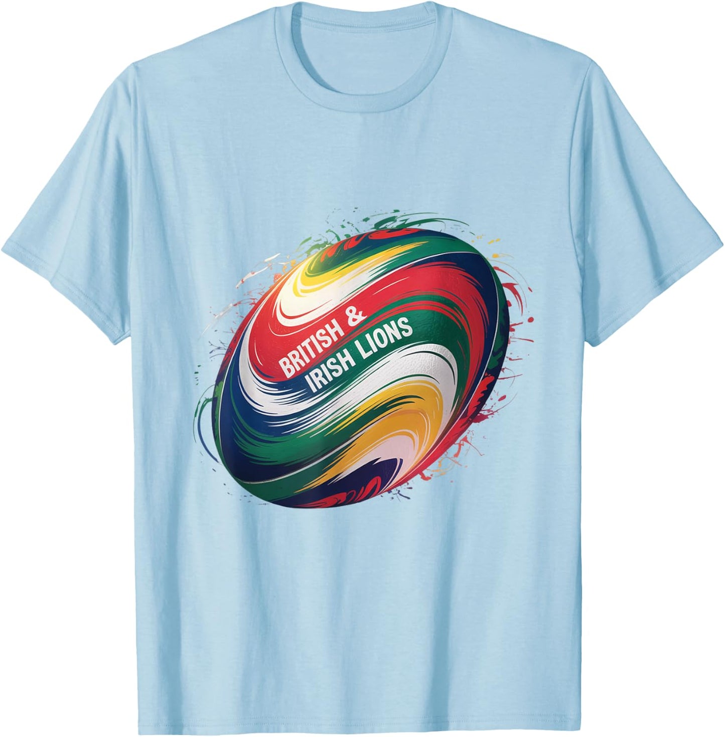 Rugby Lions British Rugby Lions UK Flag Rugby Kids Boys T-Shirt - T-Shirt | Light Blue