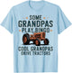 Cool Grandpas Drive Tractors Farming Farmer Father's Day Men T-Shirt - T-Shirt | Light Blue