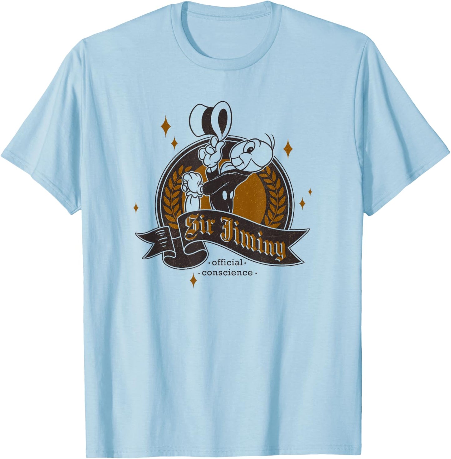 Disney Pinocchio Jiminy Cricket Official Pose T-Shirt - T-Shirt | Light Blue