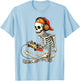 Halloween Skeleton Gamer Video Gaming Costume Boys Men Kids T-Shirt - T-Shirt | Light Blue
