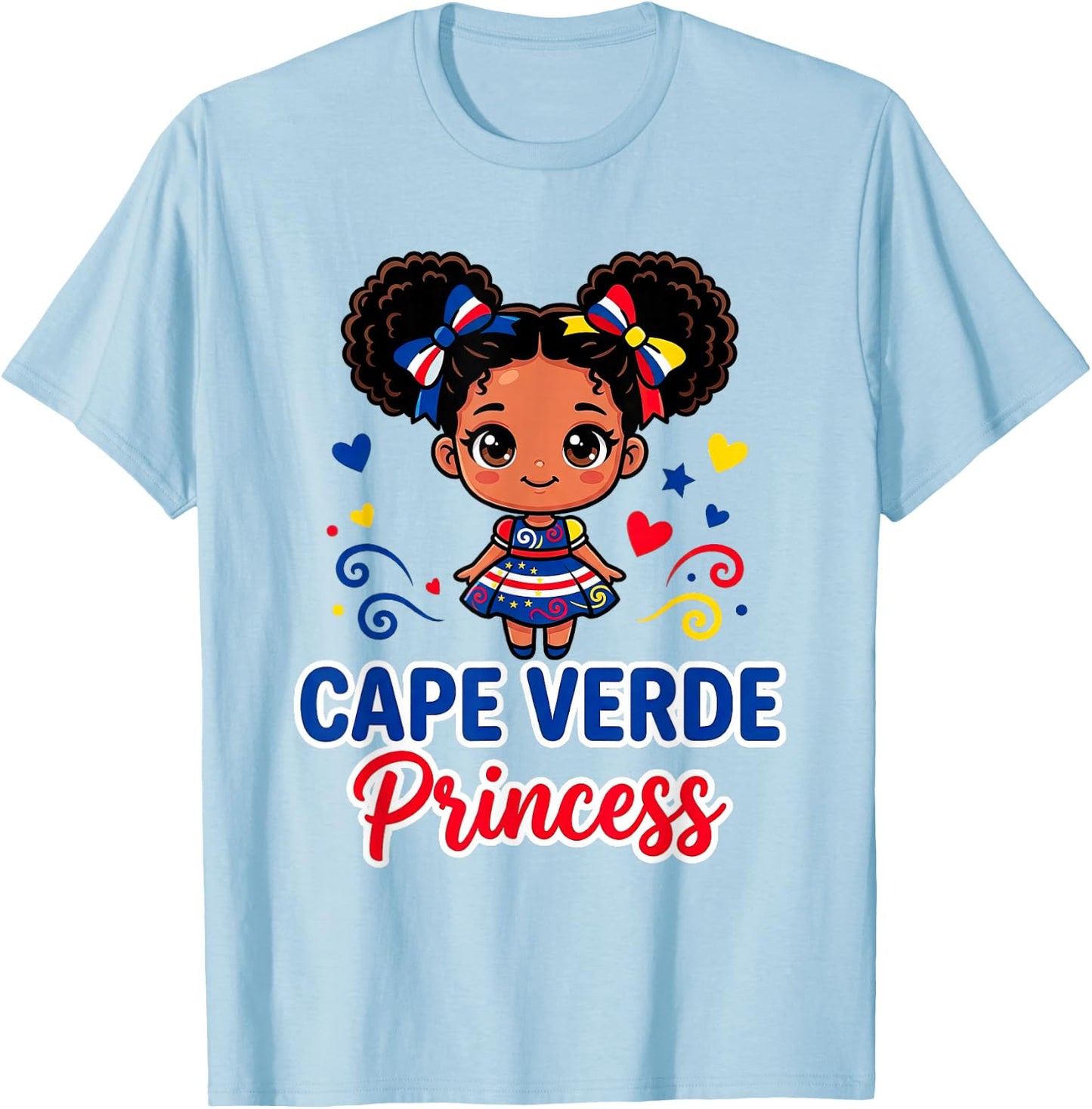 Cape Verde for Girl Cape Verdean Travel Graphic T-Shirt - T-Shirt | Light Blue