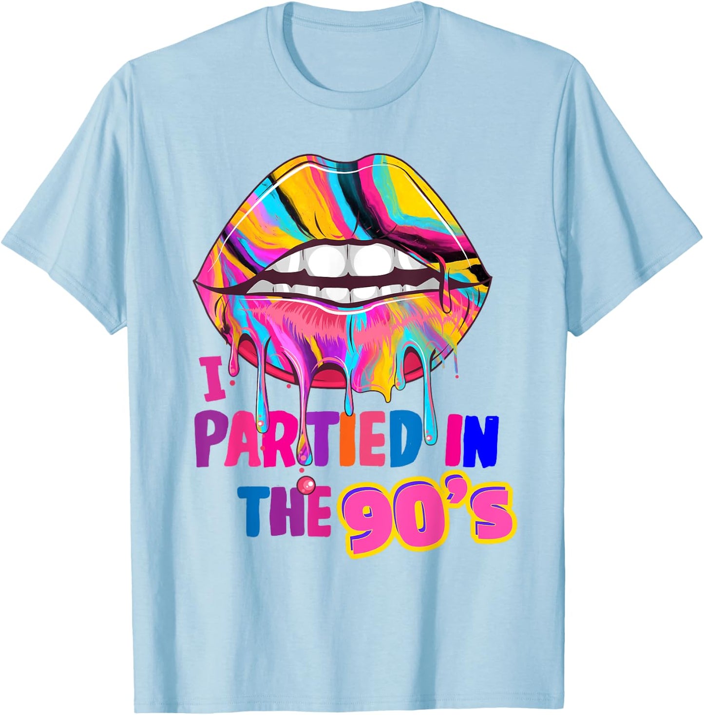 90s Design Rave Outfit & 90s Festival Costume T-Shirt - T-Shirt | Light Blue