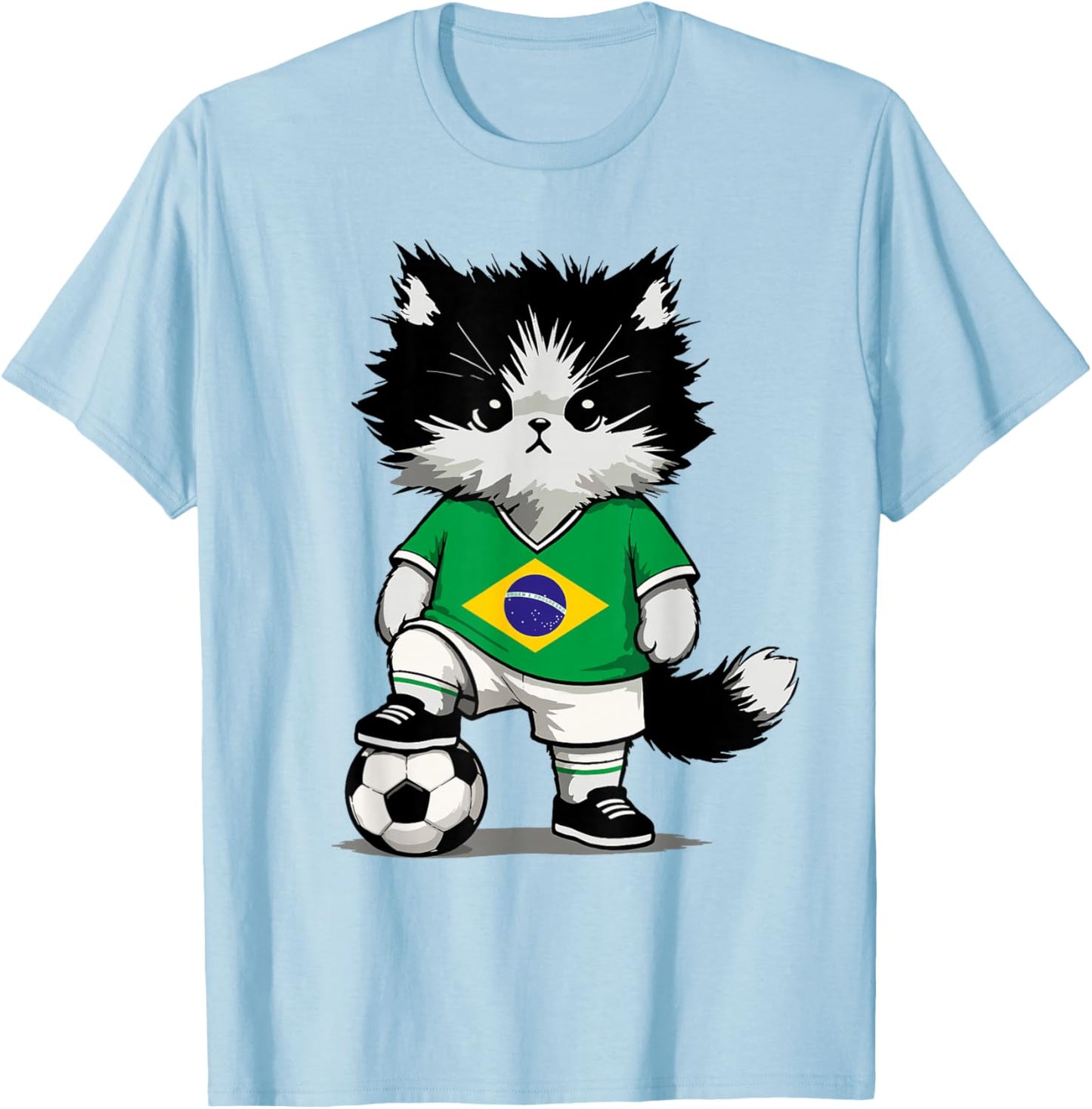 Brasilien Flagge Herren Damen Kinder Brasilien T-Shirt - T-Shirt | Light Blue