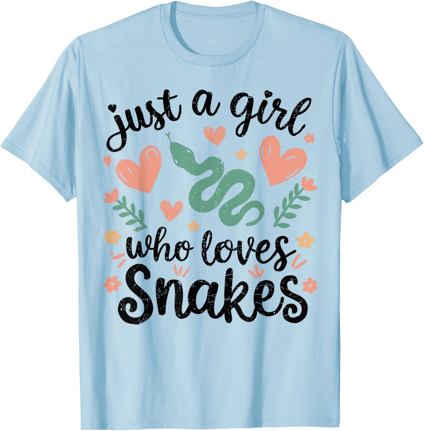 Snake Handler Girl Snake Woman Snake T-Shirt - T-Shirt | Light Blue