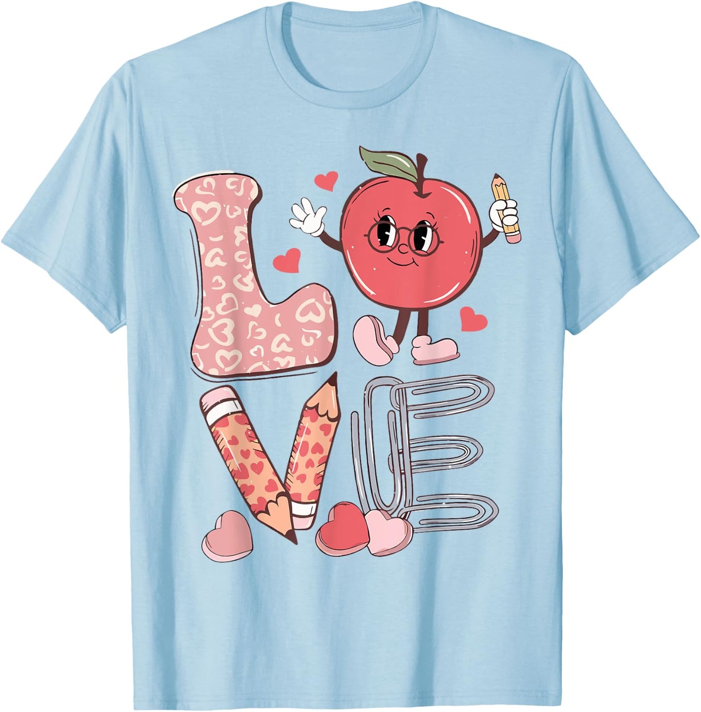 Funny Teacher Valentine's Day Teaching Students T-Shirt - T-Shirt | Light Blue