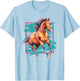 Horse Vintage y2k 90s Aesthetic Retro 2000s T-Shirt - T-Shirt | Light Blue