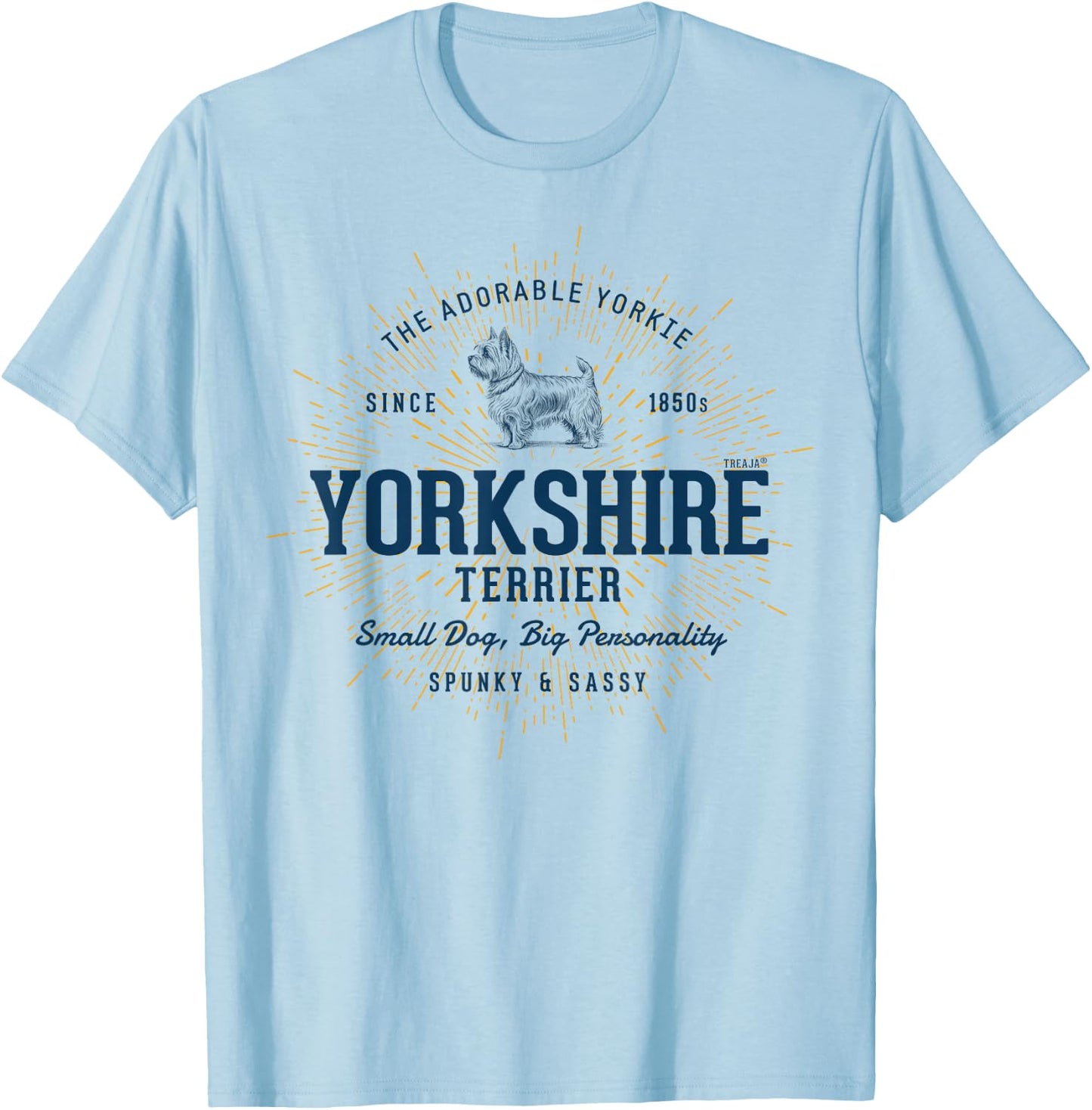 Retro Styled Yorkshire Terrier Vintage T-Shirt - T-Shirt | Light Blue