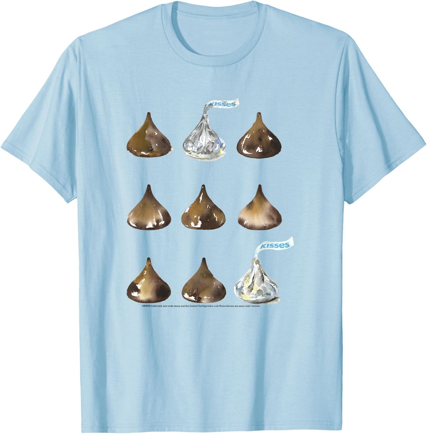 Hershey's Kisses Multiple Grid Design T-Shirt - T-Shirt | Light Blue
