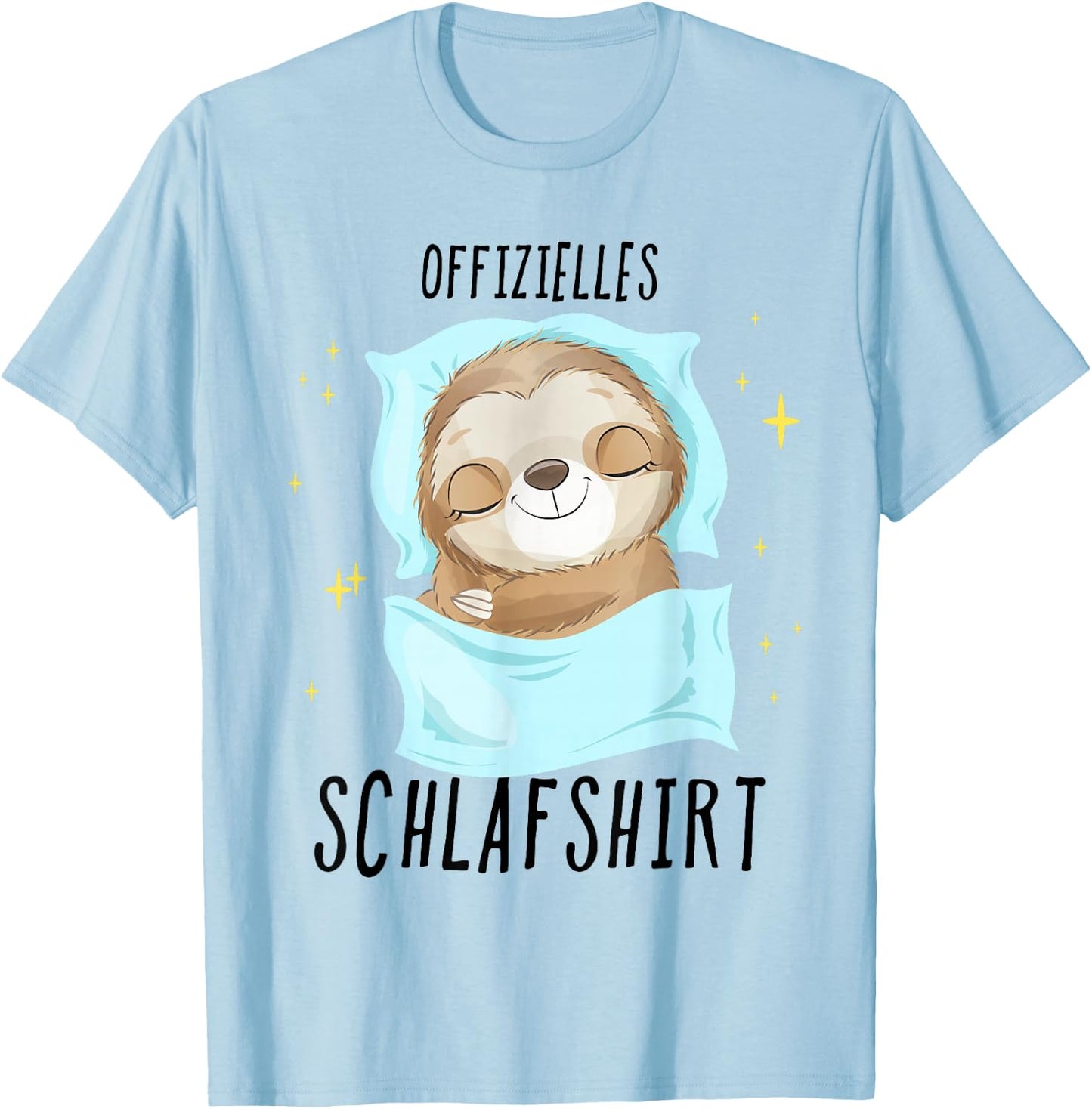 Sloth Pyjamas , gray, s T-Shirt - T-Shirt | Light Blue