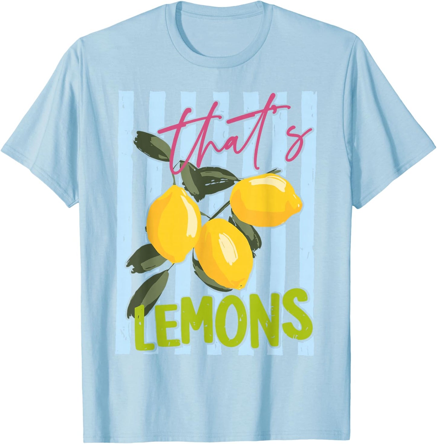that’s Lemons Summer Fruit Food Pun Retro Lemon Graphic T-Shirt - T-Shirt | Light Blue