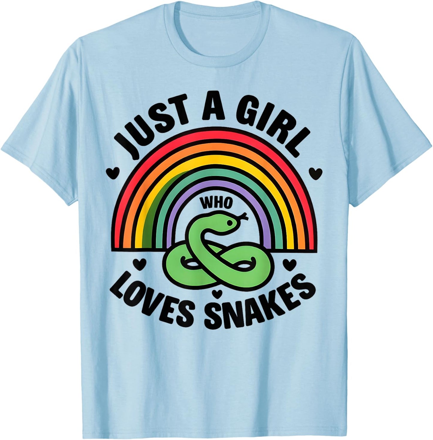 Girl Snake I Women Snake Lover I Snake T-Shirt - T-Shirt | Light Blue
