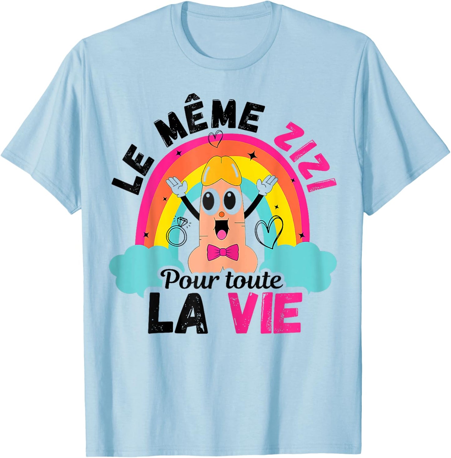 The Same Zizi For All Life Will Hold Attention , white, S T-Shirt - T-Shirt | Light Blue