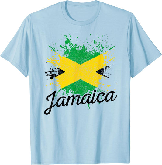 Flag Jamaica Pride Jamaica Vintage T-Shirt - T-Shirt | Light Blue
