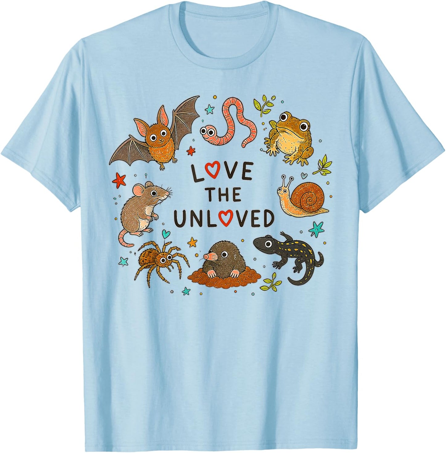 Love The Unloved, Cute Weird Animal T-Shirt - T-Shirt | Light Blue