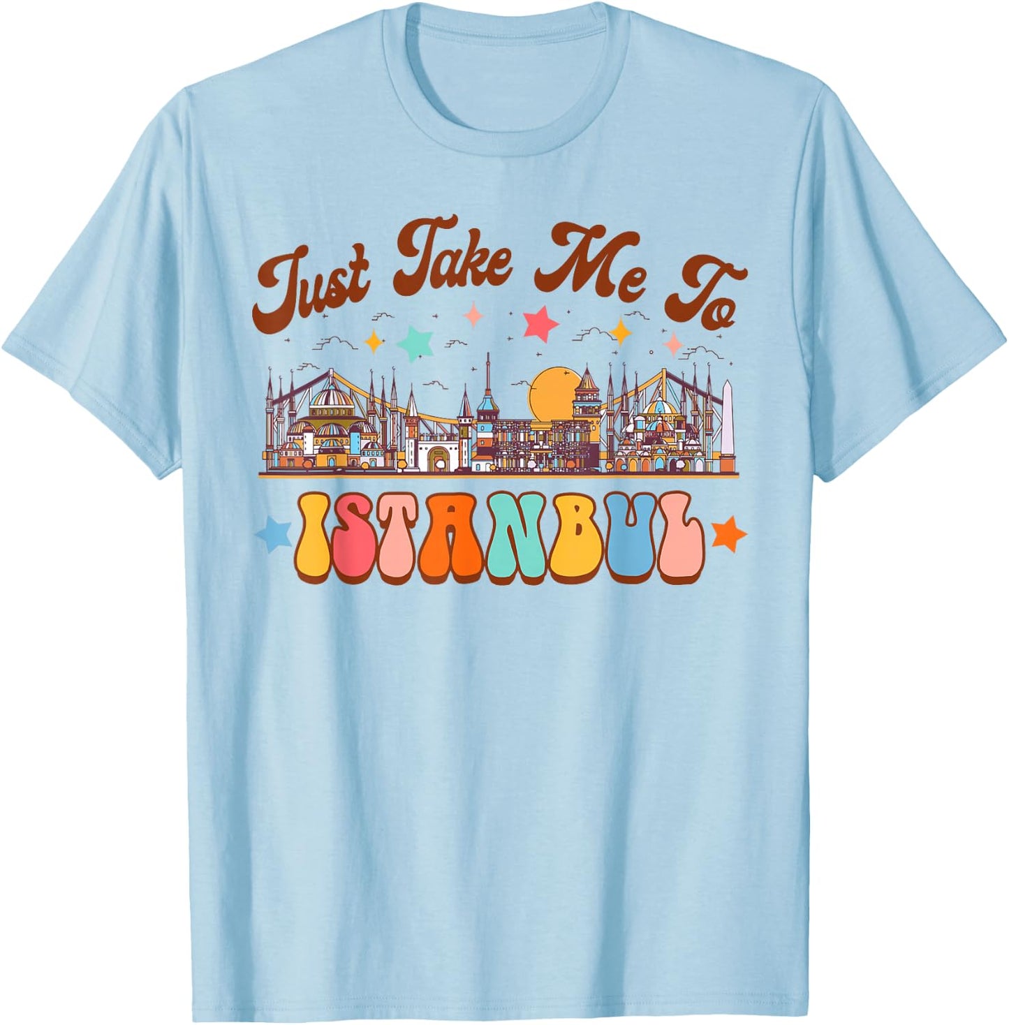 Istanbul Travel Traveling Summer Vacation Istanbul Turkey T-Shirt - T-Shirt | Light Blue