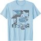 Sonic The Hedgehog Sonic Face Distressed Panels T-Shirt - T-Shirt | Light Blue