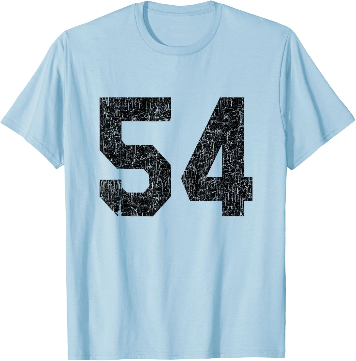 #54 Jersey Uniform Varsity Sports Number, 54th Birthday T-Shirt - T-Shirt | Light Blue