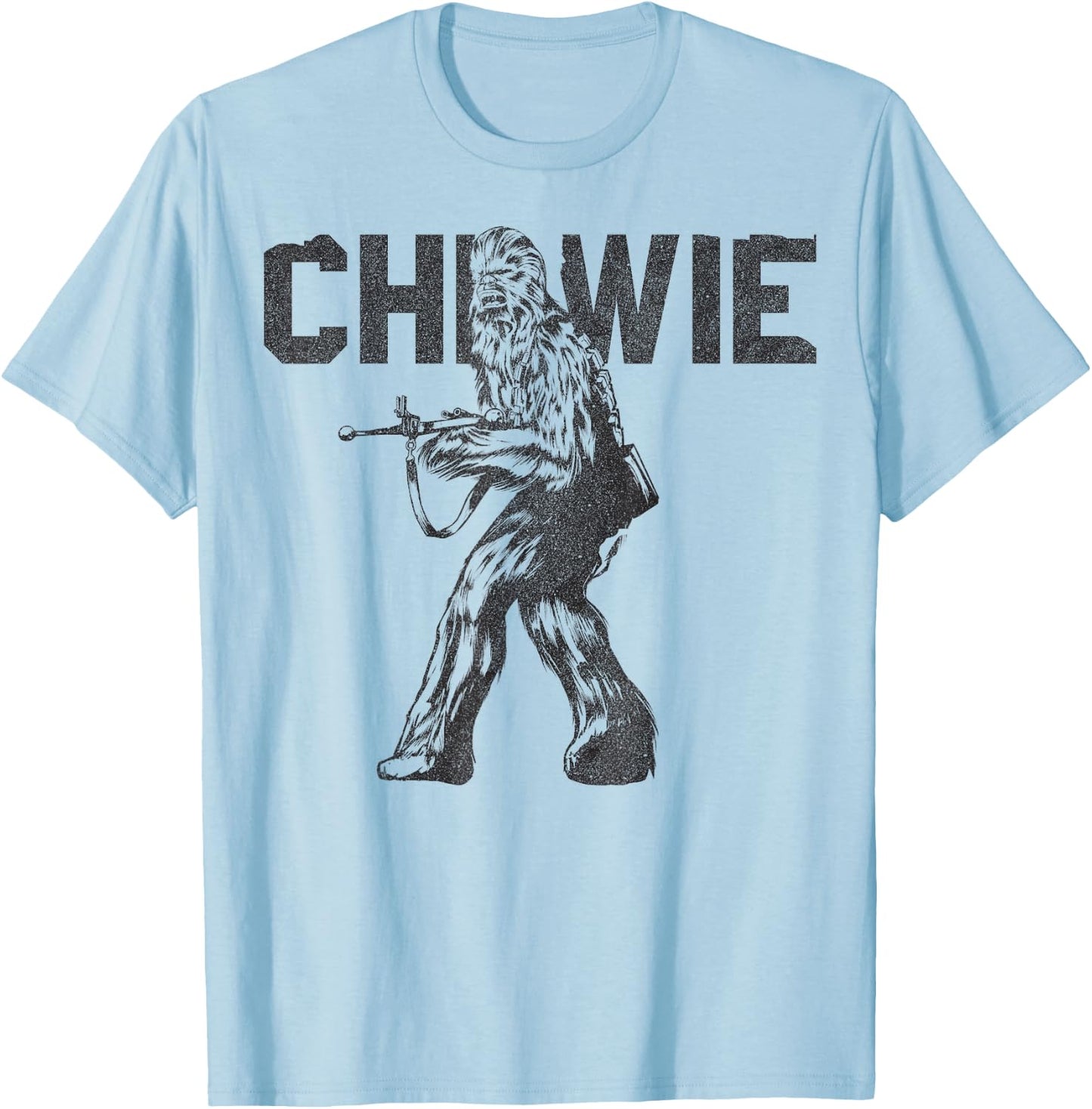 Star Wars Last Jedi Chewie Distressed Vintage T-Shirt - T-Shirt | Light Blue