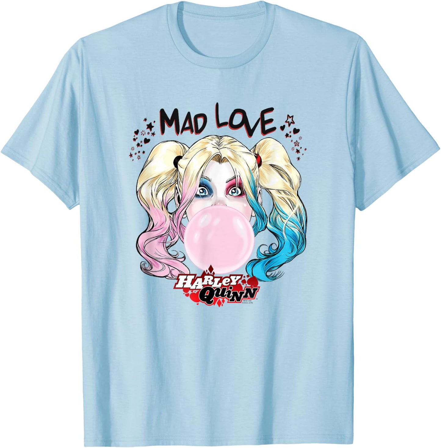 Batman Harley Quinn Mad Love T-Shirt - T-Shirt | Light Blue