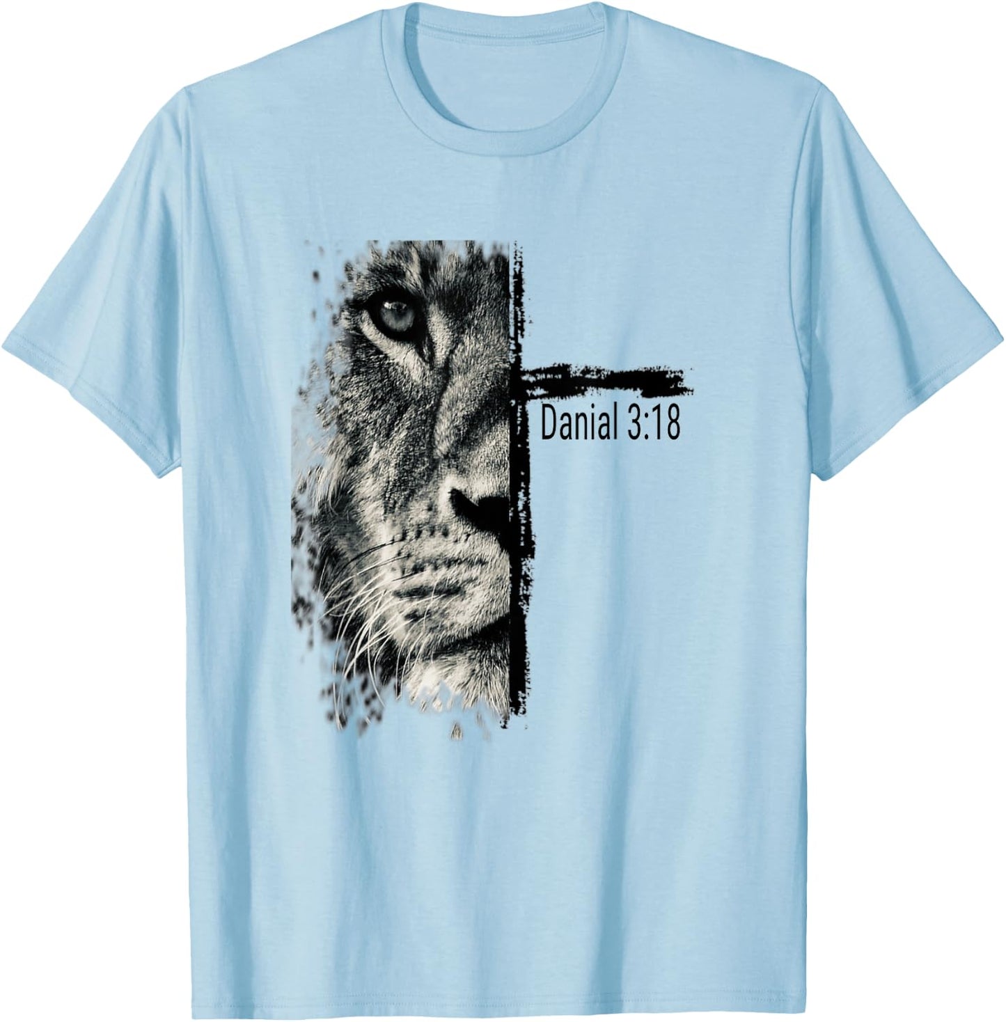 Daniel In The Bible Scripture Verse About Lions T-Shirt - T-Shirt | Light Blue