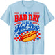 Bad Day to Be A Hot Dog Patriotic Fourth of July Design T-Shirt - T-Shirt | Light Blue
