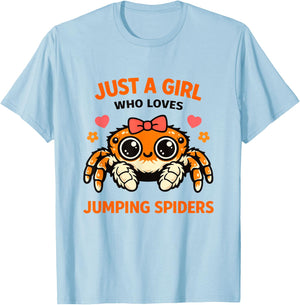 Phidippus Regius Jumping Spider Exotic Pet Lover Keeper T-Shirt - T-Shirt | Light Blue