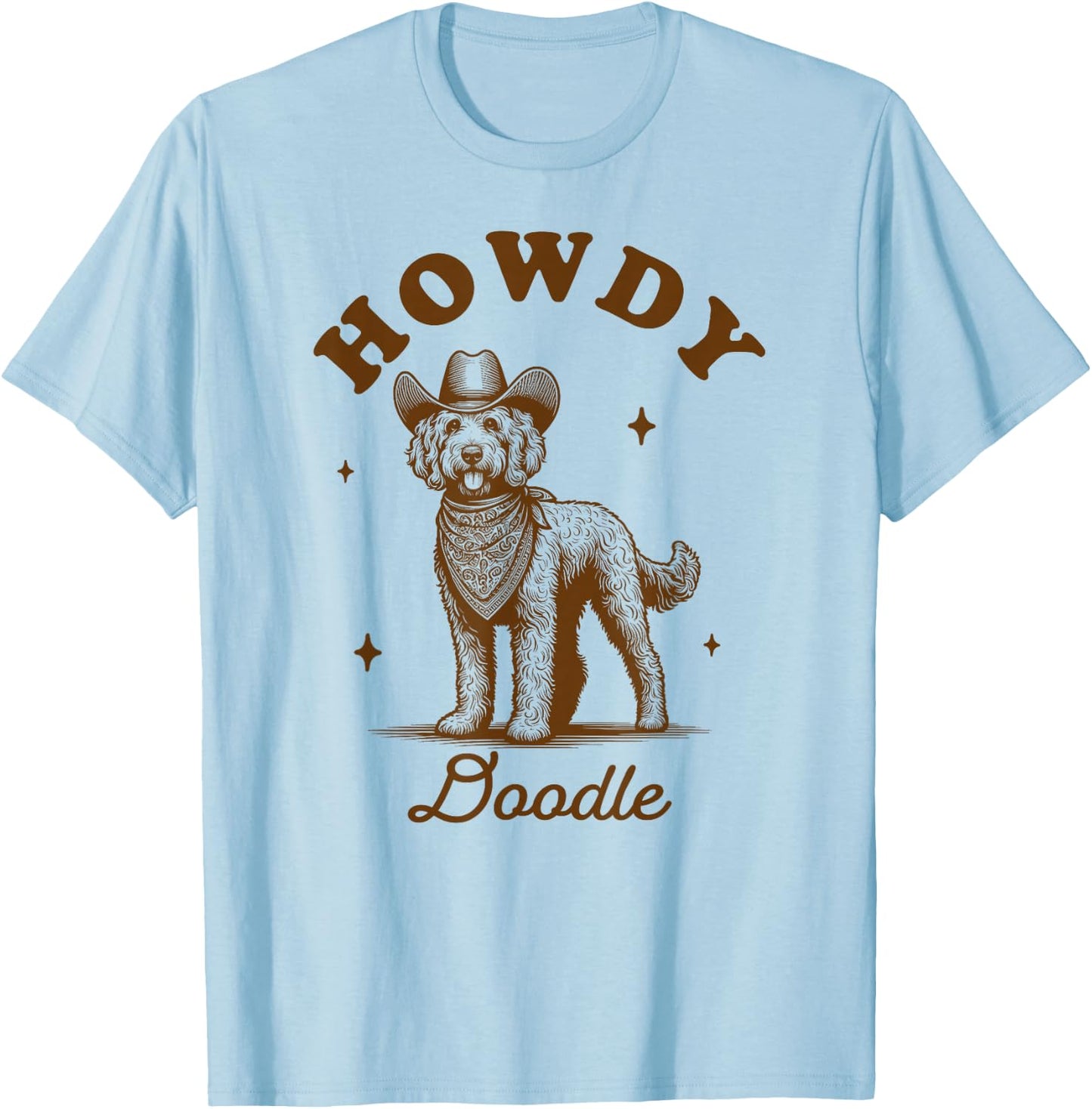 Doodle Mom Doodle Lover Vintage Western Life Howdy Doodle T-Shirt - T-Shirt | Light Blue