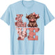 Valentine Highland Cow Love Animal Cute Cow Heart Bandana T-Shirt - T-Shirt | Light Blue