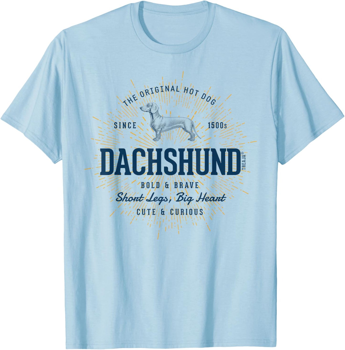 Retro Styled Dachshund Vintage T-Shirt - T-Shirt | Light Blue