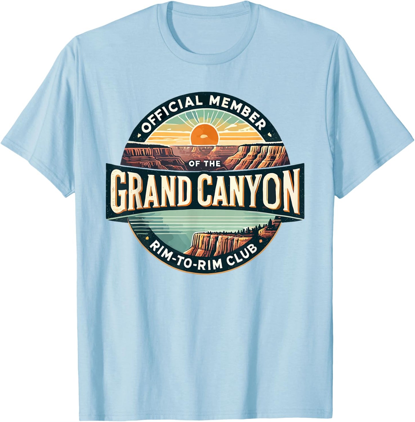 Official Member of the Grand Canyon Rim-to-Rim Club T-Shirt - T-Shirt | Light Blue