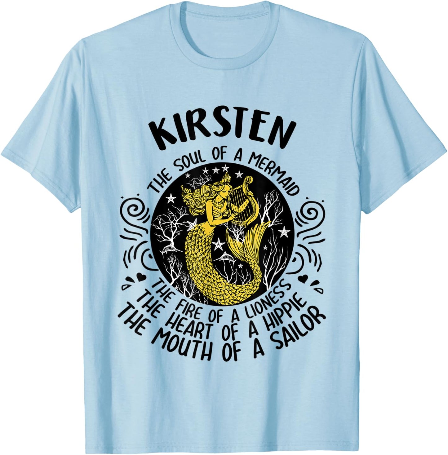 KIRSTEN The Soul Of A Mermaid personalized 5t7t T-Shirt - T-Shirt | Light Blue