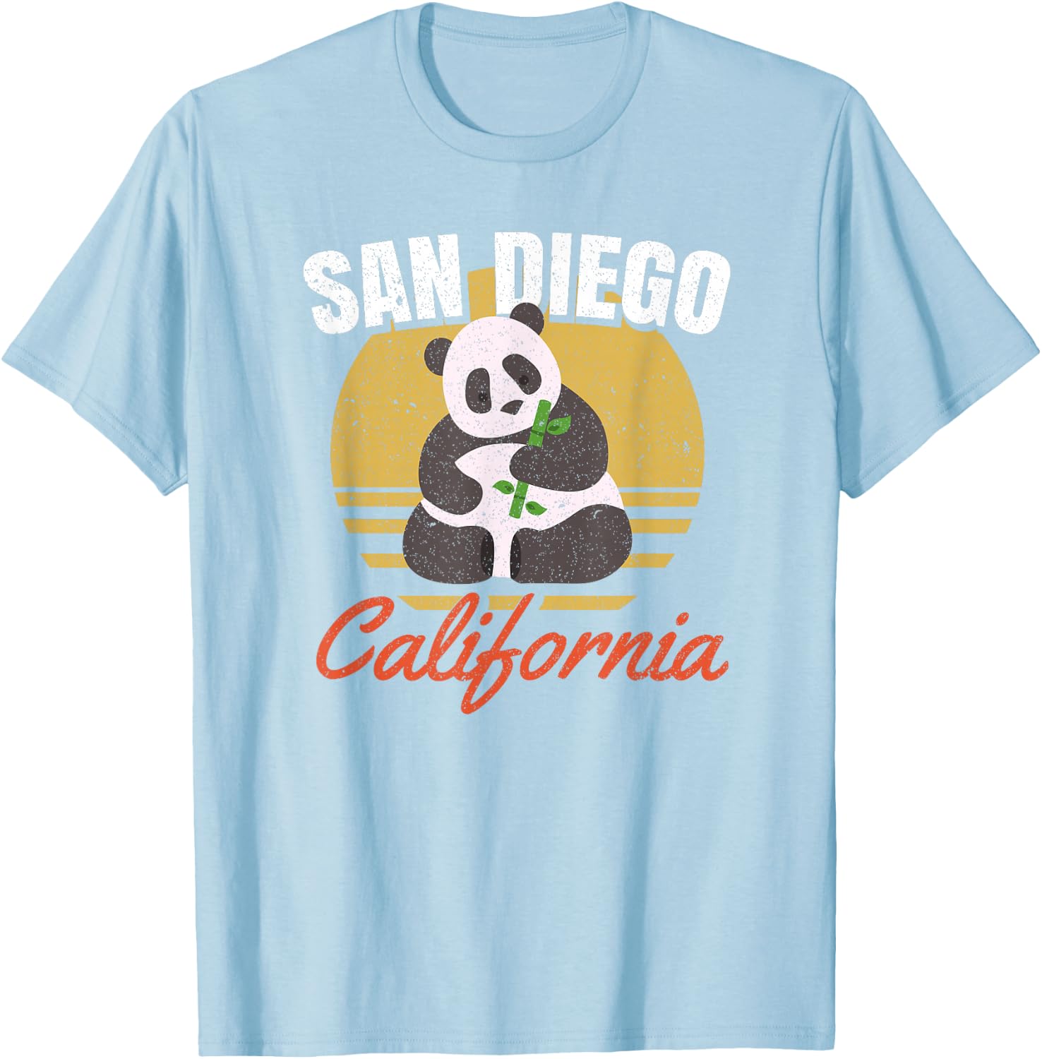 San Diego Shirt Retro Panda Zoo California State T-Shirt - T-Shirt | Light Blue