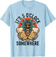 It's 5 O'Clock Somewhere Funny Day Drinking Beer Tattoo T-Shirt - T-Shirt | Light Blue