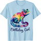 Panther Chameleon Birthday Girl Rainbow Lizard Women Toddler T-Shirt - T-Shirt | Light Blue