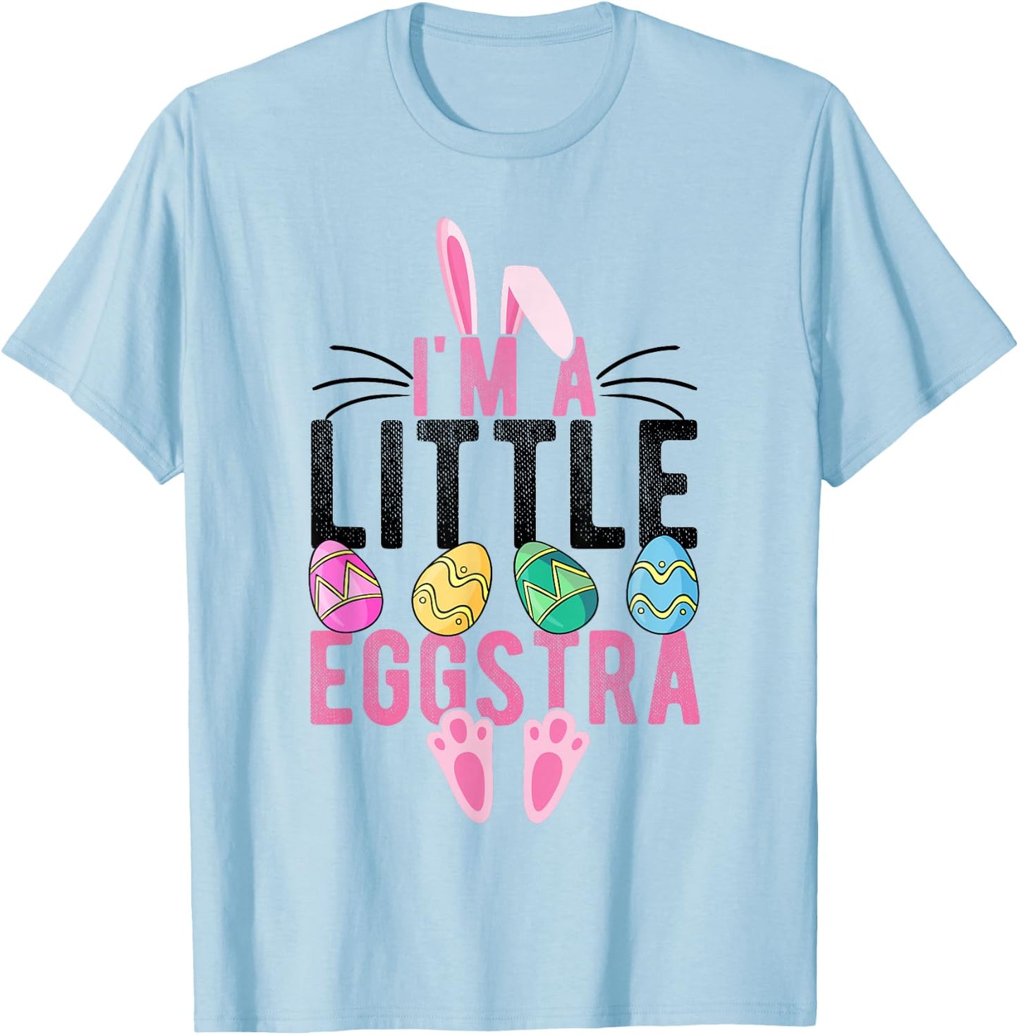I'M A LITTLE EGGSTRA Easter Bunny Kids T-Shirt - T-Shirt | Light Blue
