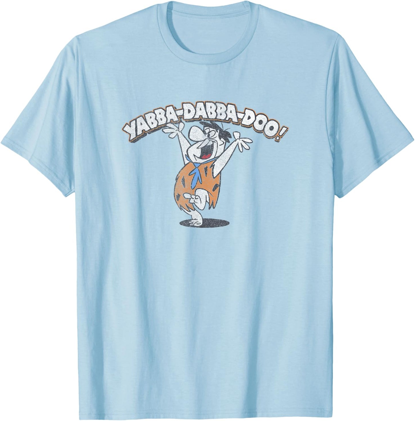 The Flintstones Fred Flintstone Yabba-Dabba-Doo! T-Shirt - T-Shirt | Light Blue