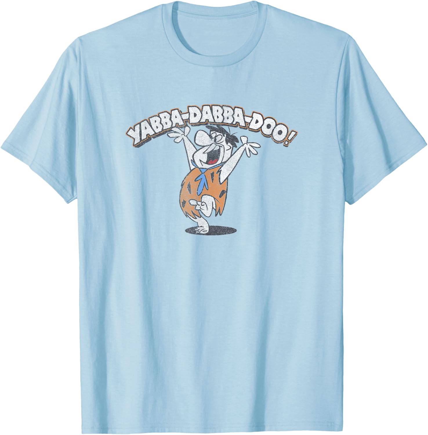 The Flintstones Fred Flintstone Yabba-Dabba-Doo! T-Shirt - T-Shirt | Light Blue