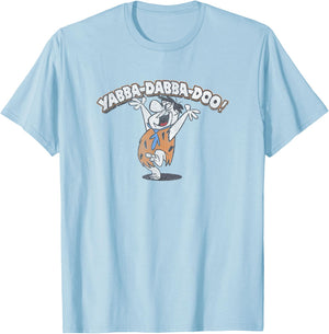 The Flintstones Fred Flintstone Yabba-Dabba-Doo! T-Shirt - T-Shirt | Light Blue