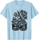 Girls Will Be Girls Praying Mantis Floral Grunge T-Shirt - T-Shirt | Light Blue