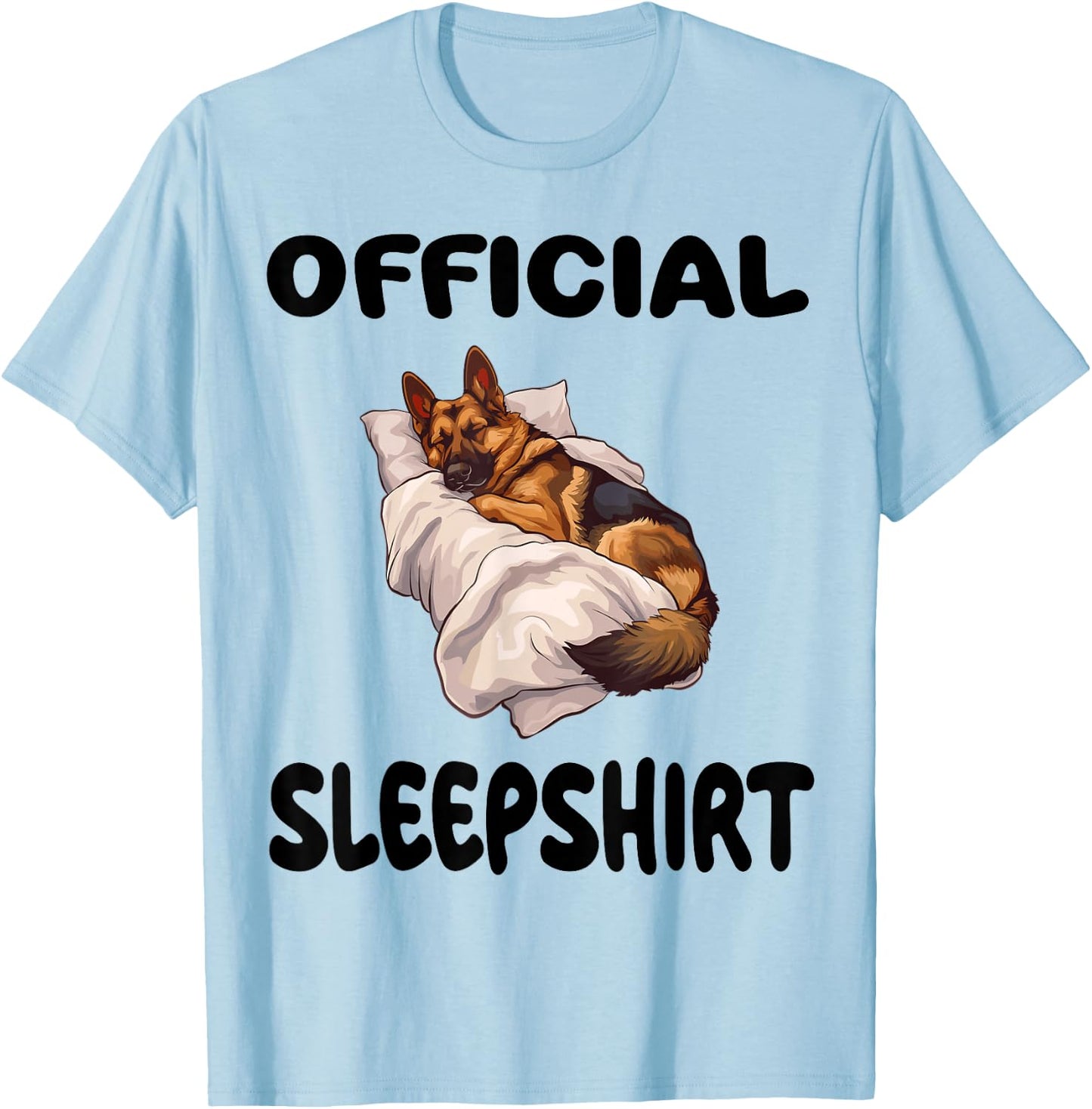 German Shepherd Dog Official Sleepshirt Pajamas Nightgown T-Shirt - T-Shirt | Light Blue