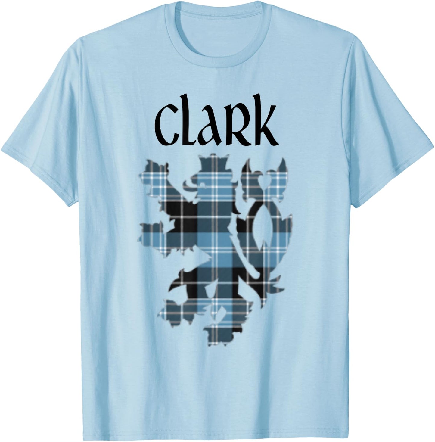 Clan Clark Tartan Scottish Family Name Scotland Pride T-Shirt - T-Shirt | Light Blue