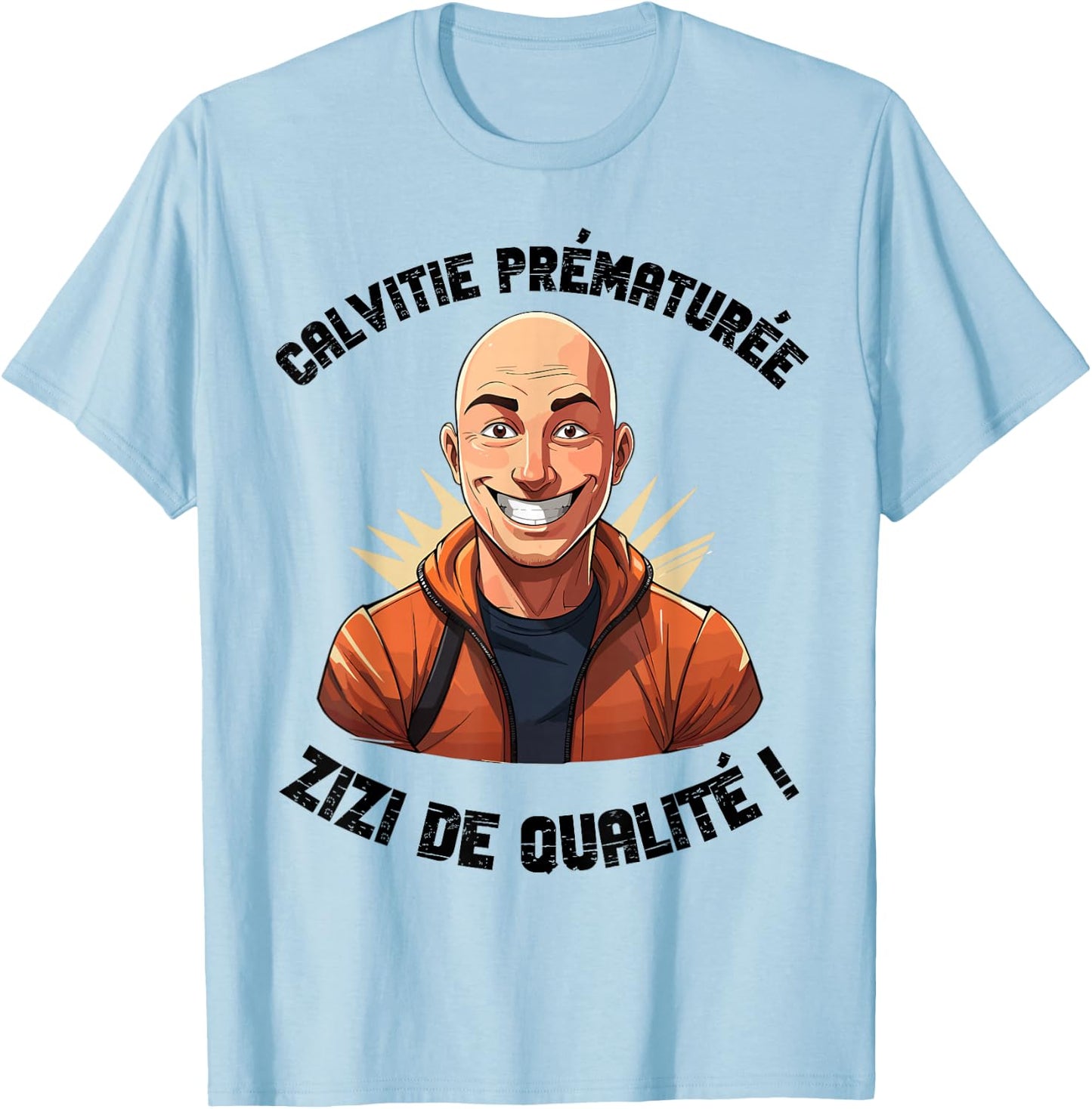 Man Humor Bald Bald Hair Gift Bald T-Shirt - T-Shirt | Light Blue