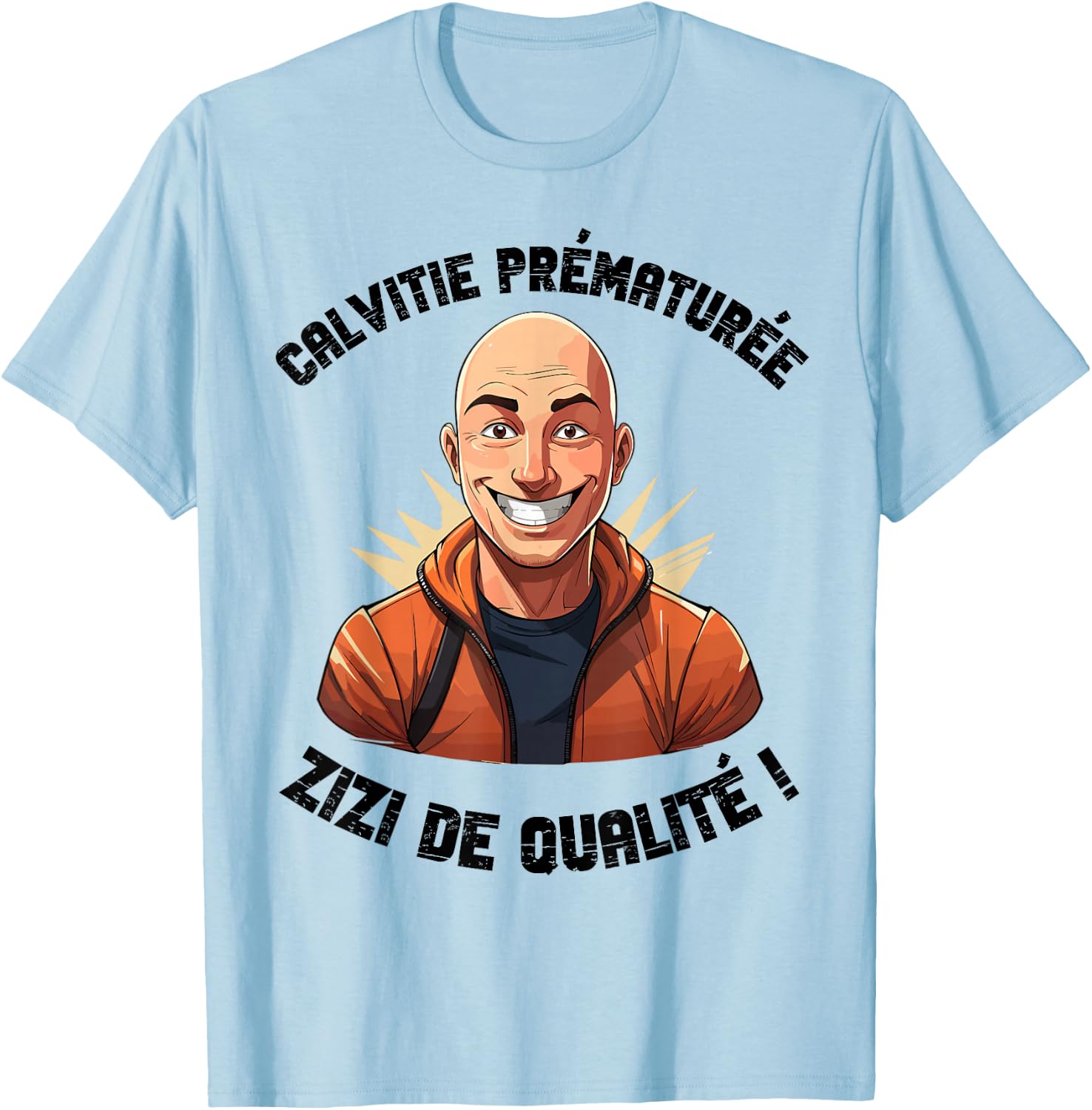 Man Humor Bald Bald Hair Gift Bald T-Shirt - T-Shirt | Light Blue