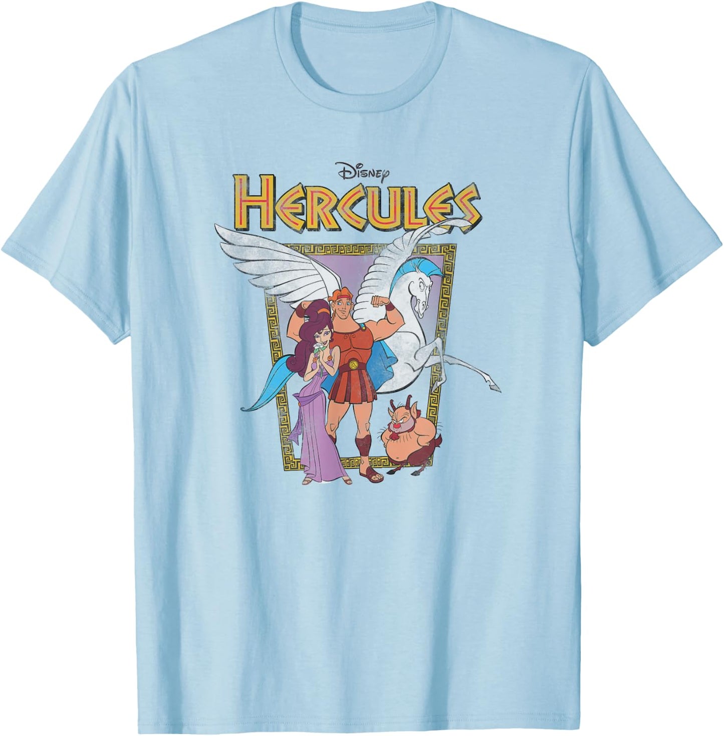 Disney Hercules Classic Movie Poster T-Shirt - T-Shirt | Light Blue