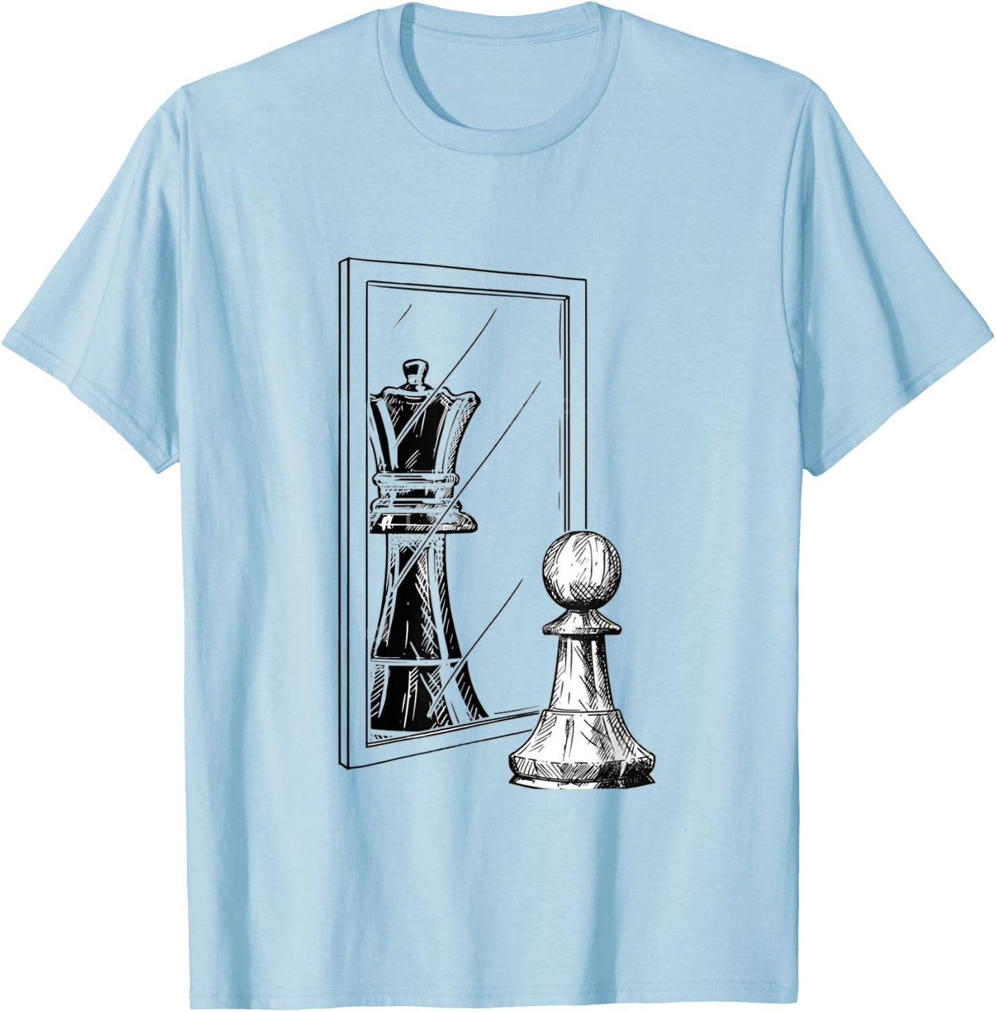 Kinder Schach, Männer Schach, Frauen Schach, Schachbrett Mädchen T-Shirt - T-Shirt | Light Blue