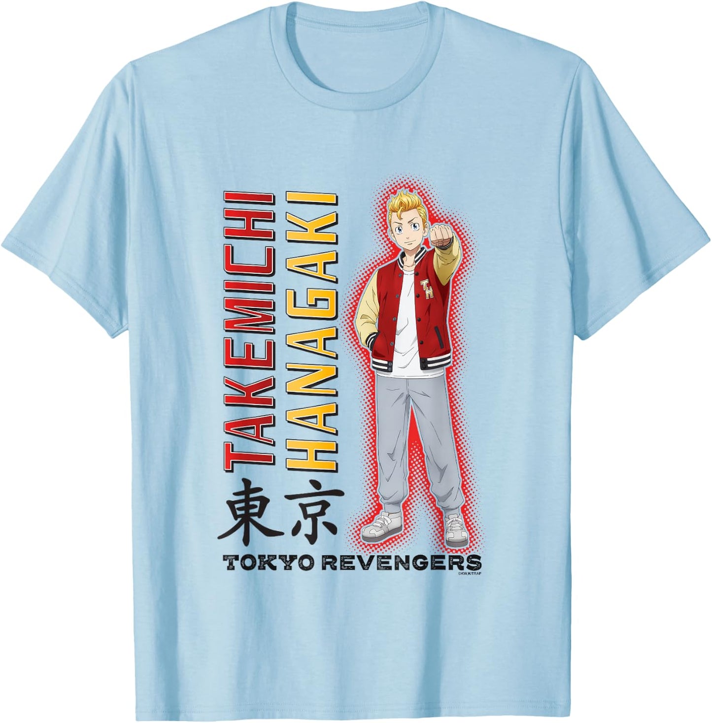 Tokyo Revengers Takemichi Hanagaki Mic Drop T-Shirt - T-Shirt | Light Blue
