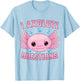 Kawaii I Axolotl Questions Cute Axolotl Anime Kids Teen Girl T-Shirt - T-Shirt | Light Blue