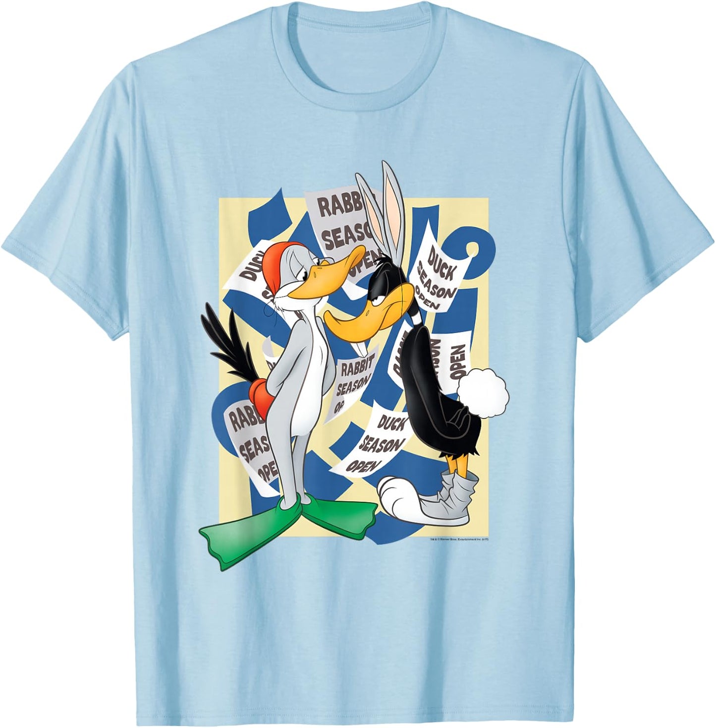 Looney Tunes Rabbit Season Duck Season T-Shirt - T-Shirt | Light Blue